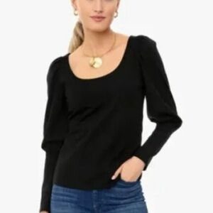 Pomander Place by Tuckernuck Riley Scoop Neck Top Large Black